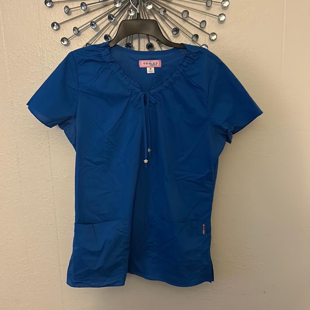 Blue scrub top